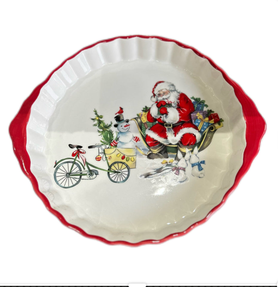 Santa Pie Dish - 29cm